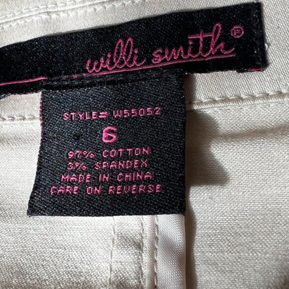 Willi Smith Khaki Jacket with real Beadwork not plastic,Cuffs and Pockets Size 6 - Picture 5 of 7